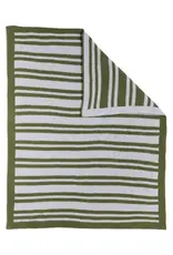 Living Textiles Living Textiles Chenille Blanket - Stripes/Sage