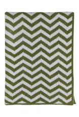 Living Textiles Living Textiles Chenille Blanket - Chevron/Sage
