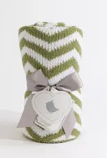 Living Textiles Living Textiles Chenille Blanket - Chevron/Sage