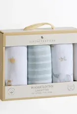 Living Textiles Living Textiles 3 Pack Organic Wash Cloths - Roam & Roar