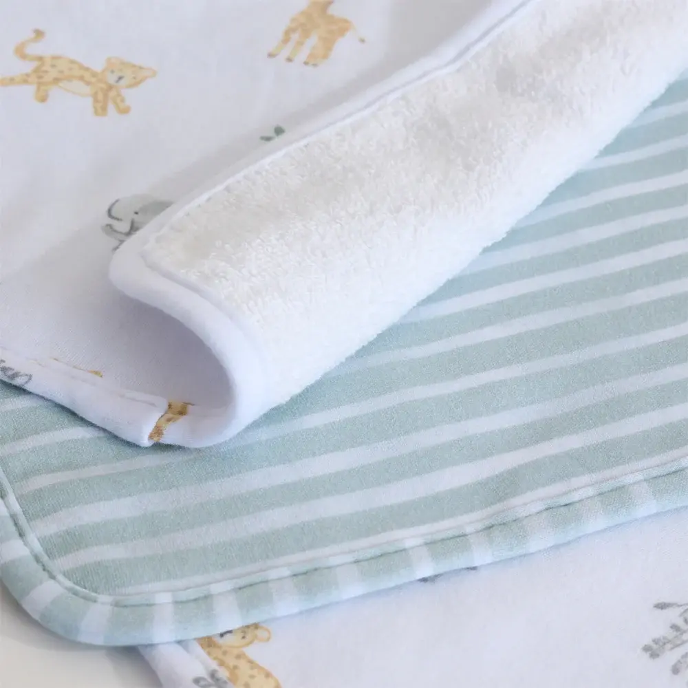 Living Textiles Living Textiles 3 Pack Organic Wash Cloths - Roam & Roar