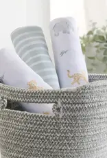 Living Textiles Living Textiles 3 Pack Organic Wash Cloths - Roam & Roar