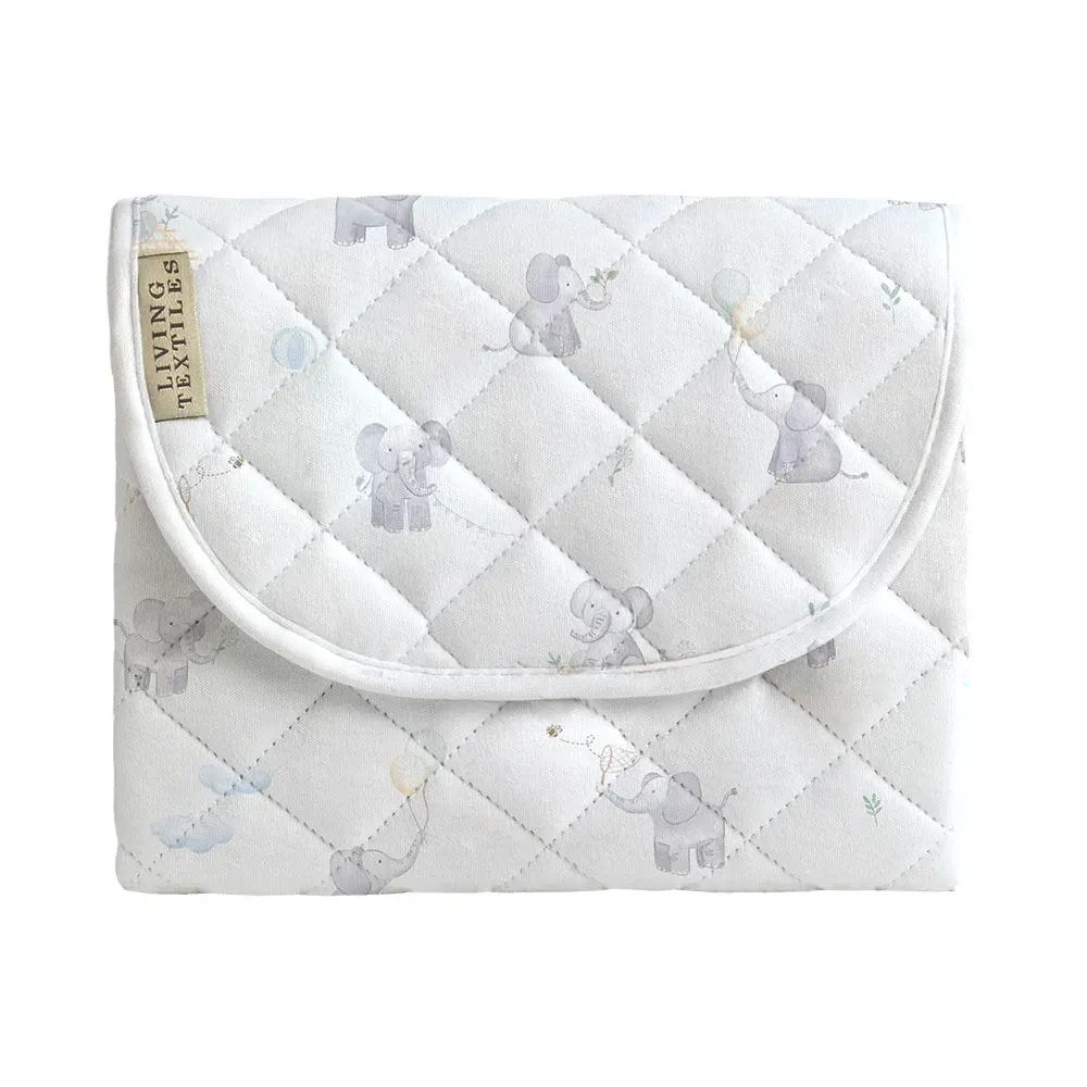 Living Textiles Living Textiles Foldable Waterproof Travel Change Mat - Elephant Playtime