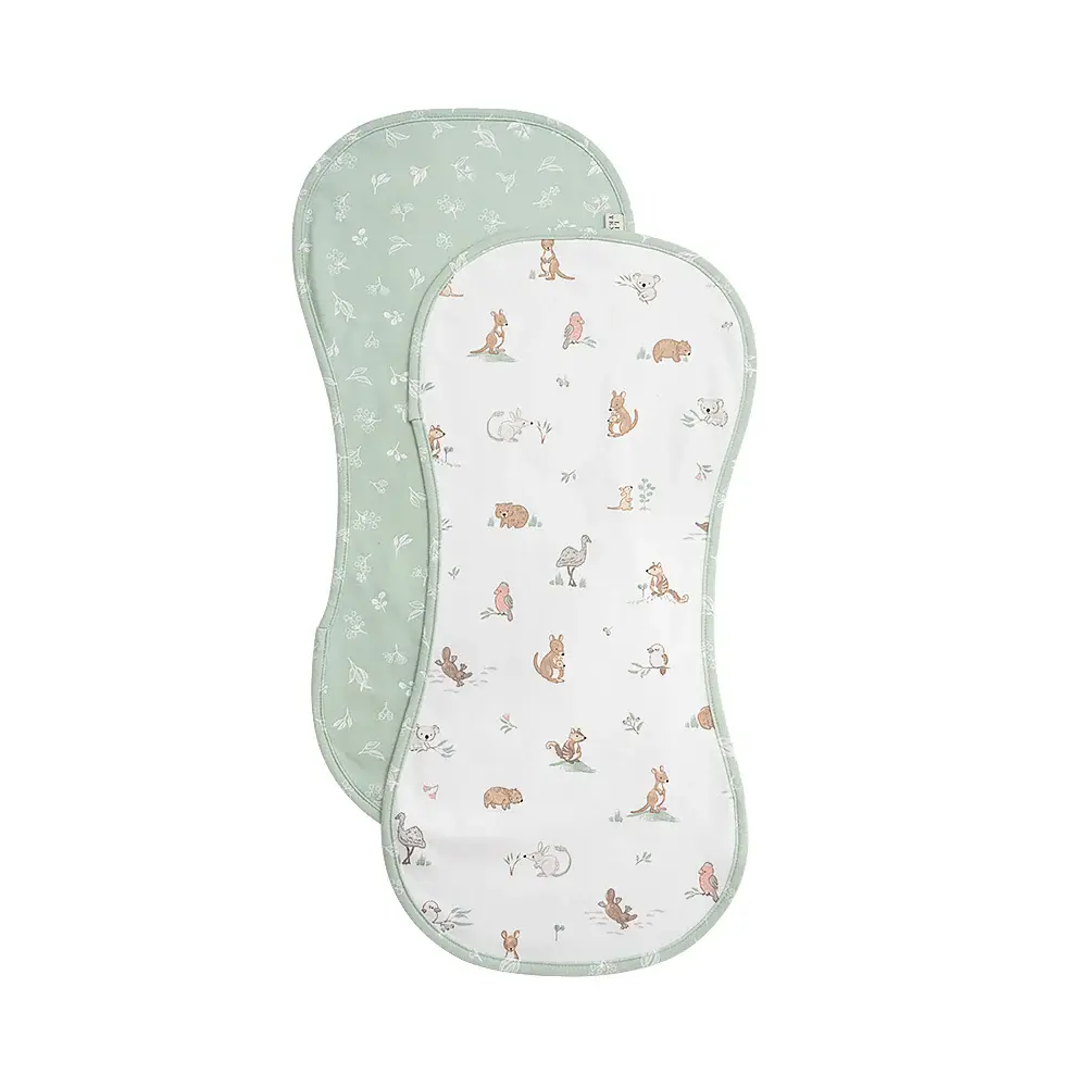Living Textiles Living Textiles 2 Pack Organic Burp Cloths - Australiana
