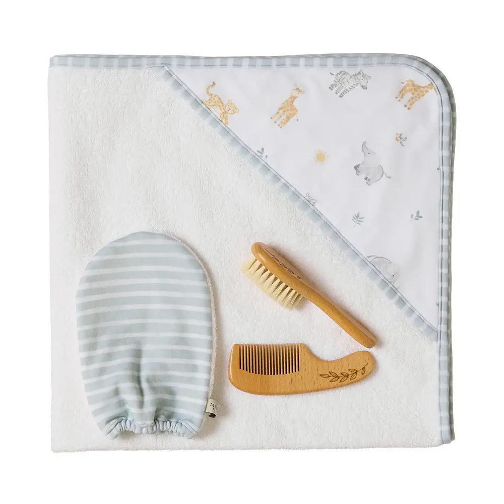 Living Textiles Living Textiles 4pc Baby Bath Gift Set - Roam & Roar