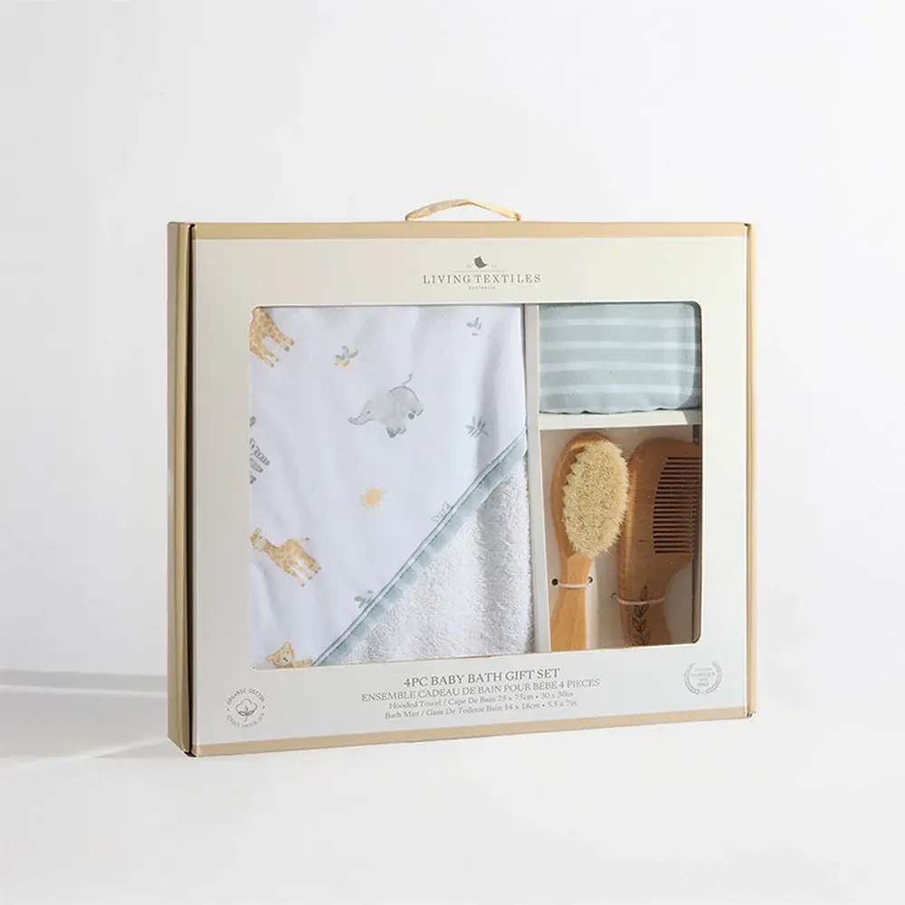 Living Textiles Living Textiles 4pc Baby Bath Gift Set - Roam & Roar