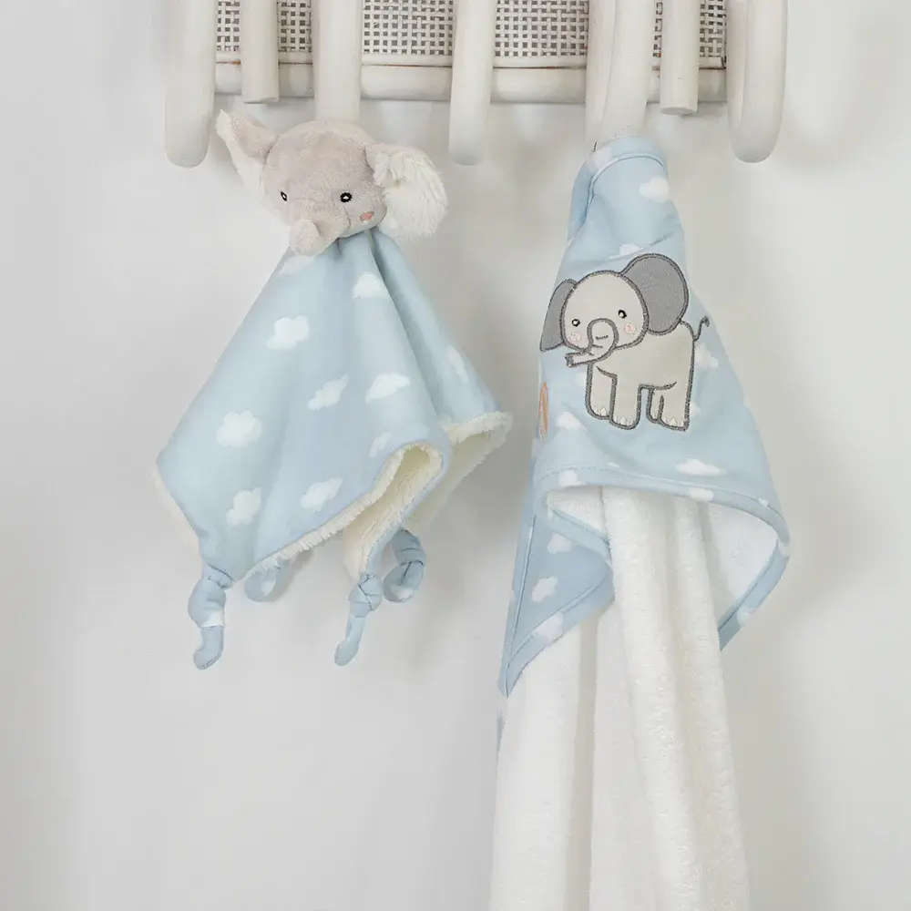 Living Textiles Living Textiles Security Blanket - Elephant Playtime
