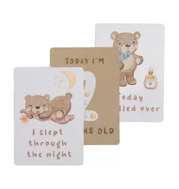 Living Textiles Living Textiles Milestone Cards - Cuddly Bear