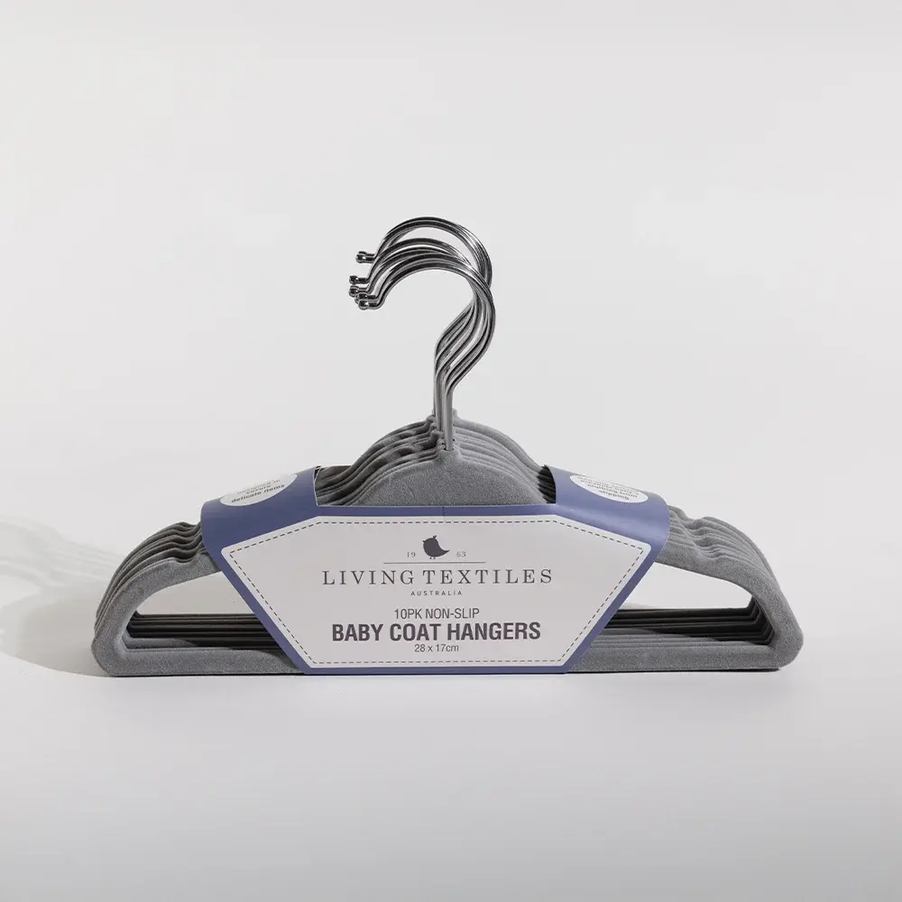 Living Textiles Living Textiles Baby Coat Hangers 10pk - Grey
