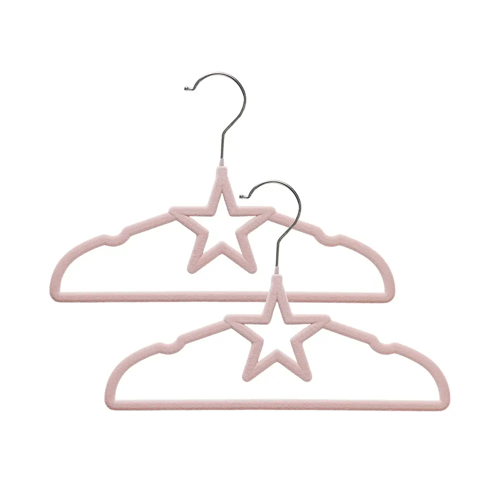 Living Textiles Living Textiles Baby Coat Hangers 10pk - Stars/Pink