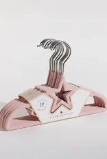 Living Textiles Living Textiles Baby Coat Hangers 10pk - Stars/Pink