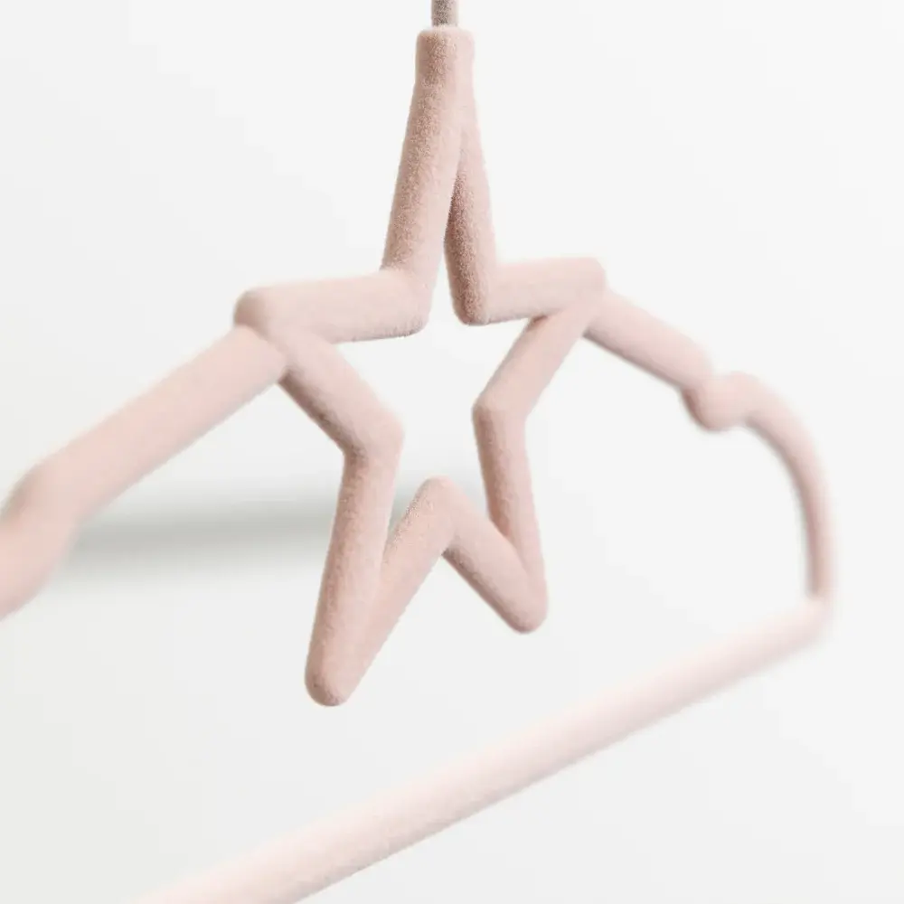 Living Textiles Living Textiles Baby Coat Hangers 10pk - Stars/Pink