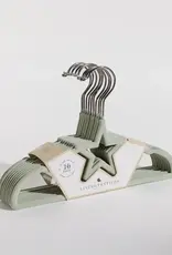 Living Textiles Living Textiles Baby Coat Hangers 10pk - Stars/Sage