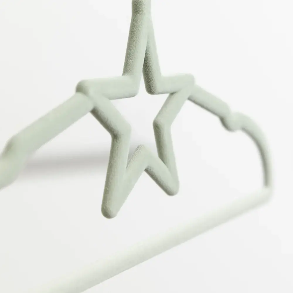 Living Textiles Living Textiles Baby Coat Hangers 10pk - Stars/Sage
