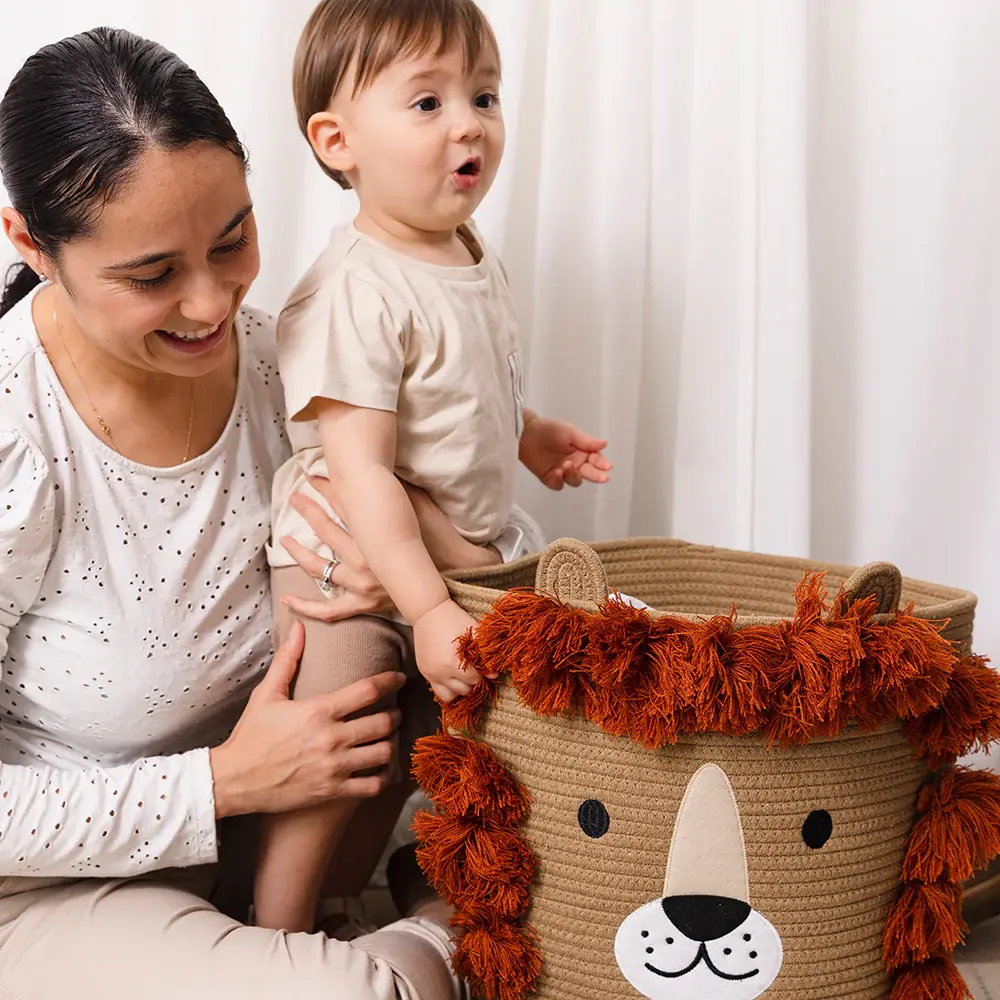 Living Textiles Living Textiles Cotton Rope Animal Hampers - Lion