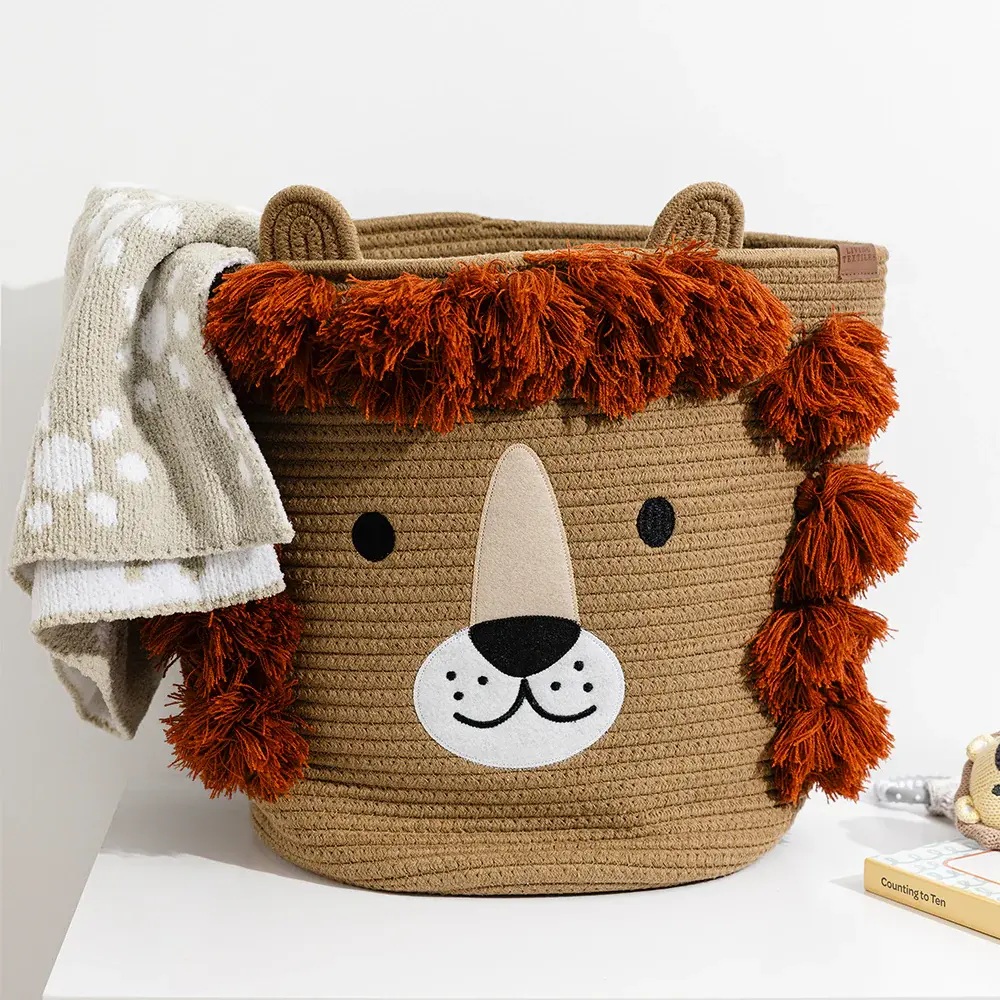 Living Textiles Living Textiles Cotton Rope Animal Hampers - Lion