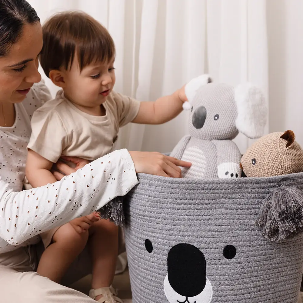 Living Textiles Living Textiles Cotton Rope Animal Hampers - Koala