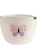 Living Textiles Living Textiles Cotton Rope Embroidered Hampers - Butterfly