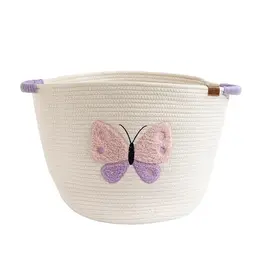 Living Textiles Living Textiles Cotton Rope Embroidered Hampers - Butterfly