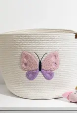Living Textiles Living Textiles Cotton Rope Embroidered Hampers - Butterfly