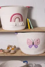 Living Textiles Living Textiles Cotton Rope Embroidered Hampers - Butterfly