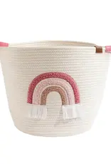 Living Textiles Living Textiles Cotton Rope Embroidered Hampers - Rainbow
