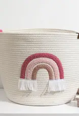 Living Textiles Living Textiles Cotton Rope Embroidered Hampers - Rainbow