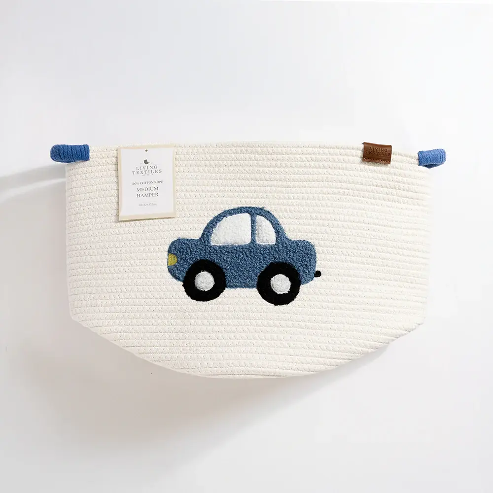Living Textiles Living Textiles Cotton Rope Embroidered Hampers - Car