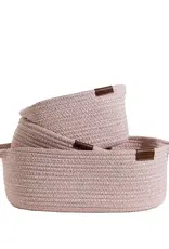 Living Textiles Living Textiles Cotton Rope 3pc Nursery Storage set - Pink