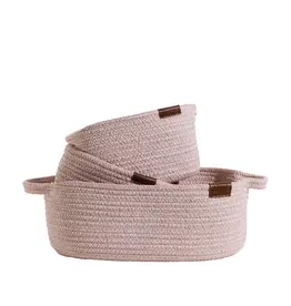 Living Textiles Living Textiles Cotton Rope 3pc Nursery Storage set - Pink