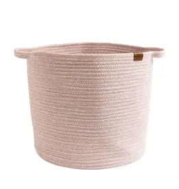 Living Textiles Living Textiles Cotton Rope Medium Hamper - Pink