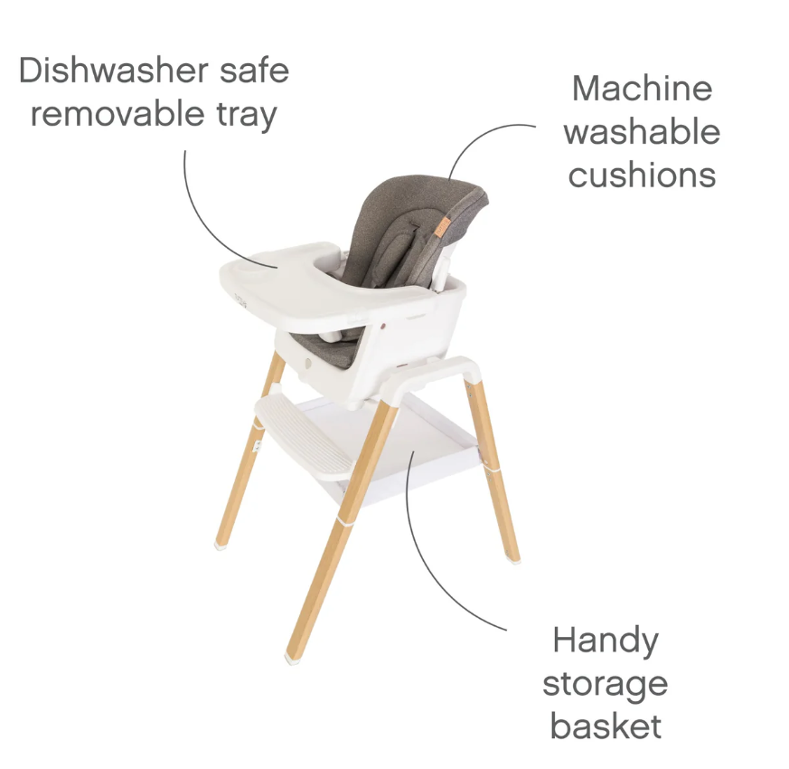 Tutti Bambini Tutti Bambini Nova Evolutionary High Chair in Scandi Walnut and Ecru