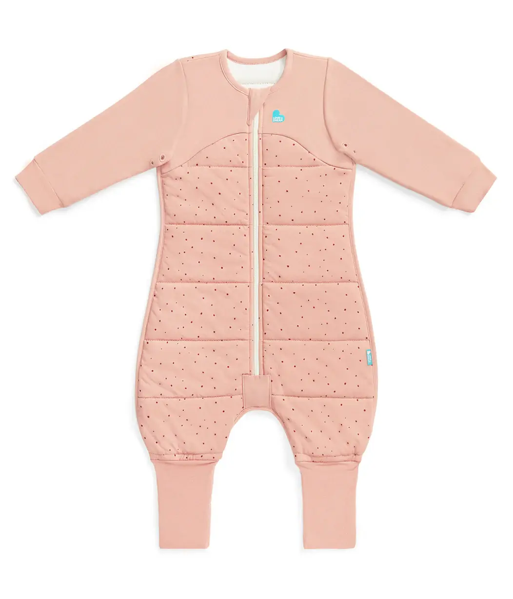 Love To Dream Love to Dream Sleep Suit Long Sleeve 2.5T Quilted Stretch Cotton Rose Pebbles