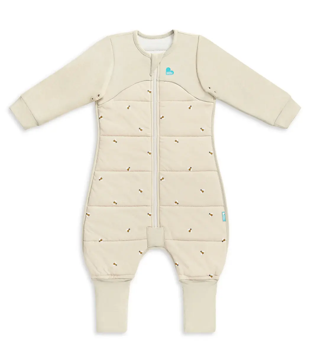 Love To Dream Love to Dream Sleep Suit Long Sleeve 2.5T Quilted Stretch Cotton Oatmeal Bees