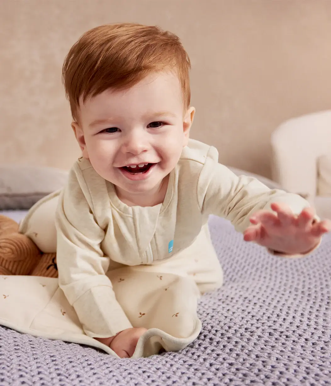 Love To Dream Love To Dream Sleep Bag Long Sleeve 1.5 Tog Cotton Fleece Oatmeal Twigs