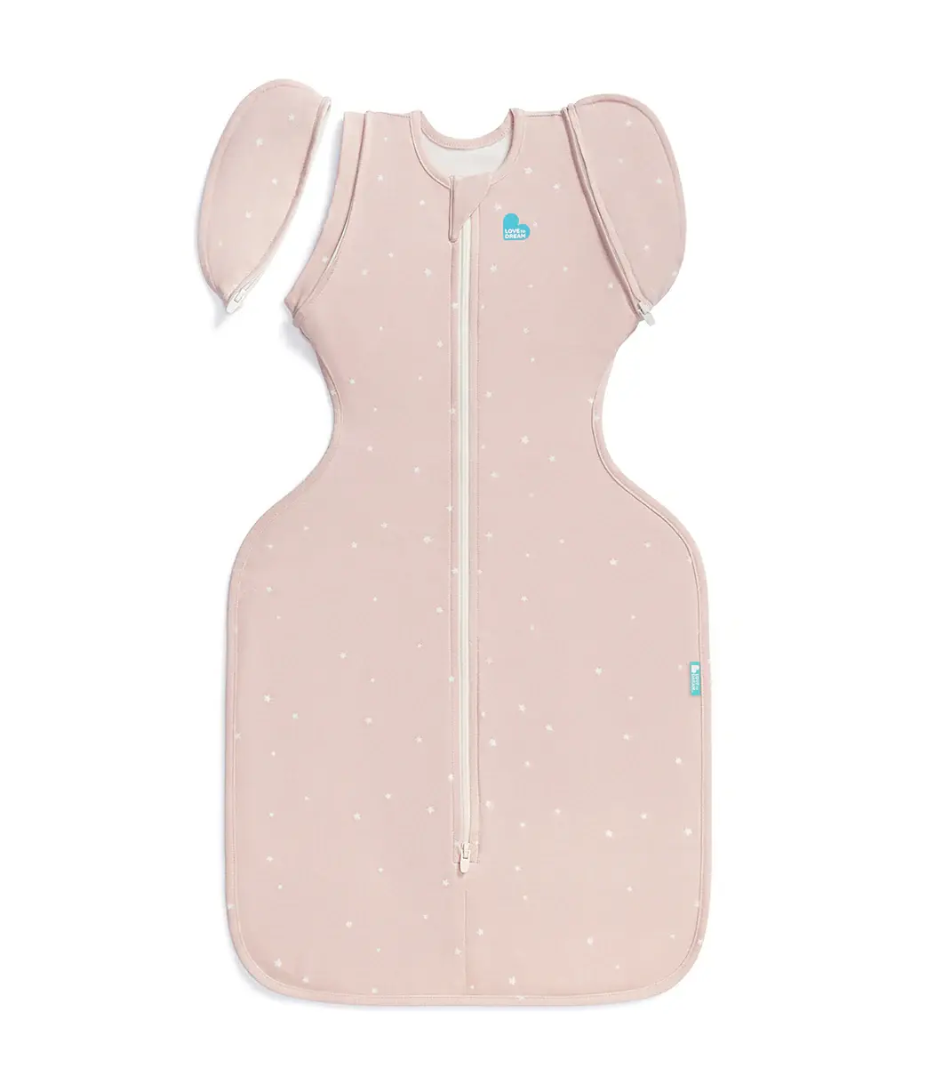 Love To Dream Love To Dream Swaddle UP™ Transition Bag 1.0 TOG Original  Cotton Powder Pink Twinkle