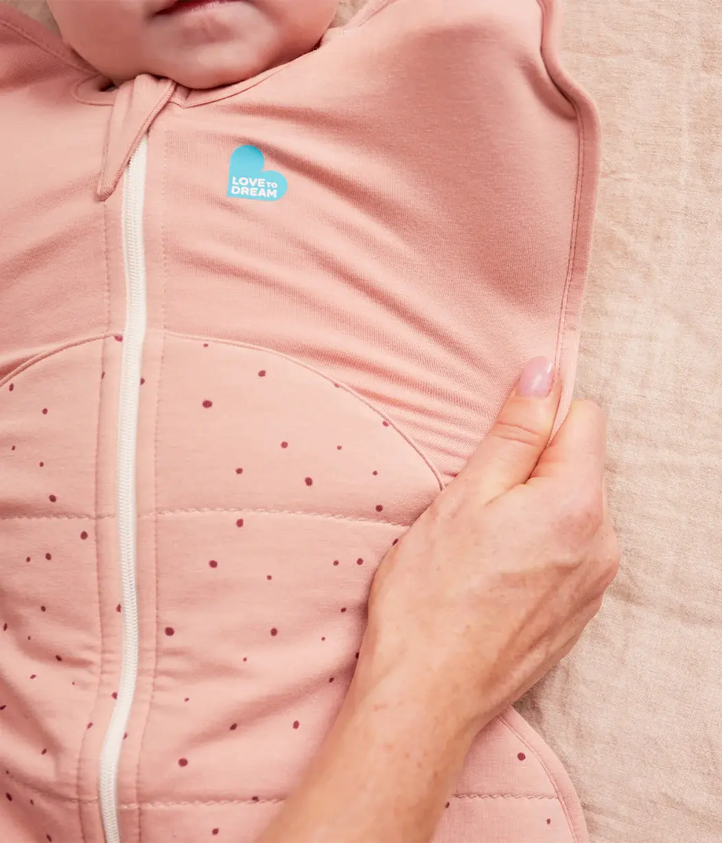 Love To Dream Love To Dream Swaddle UP™ 2.5 TOG Quilted Stretch Cotton Rose Pebbles