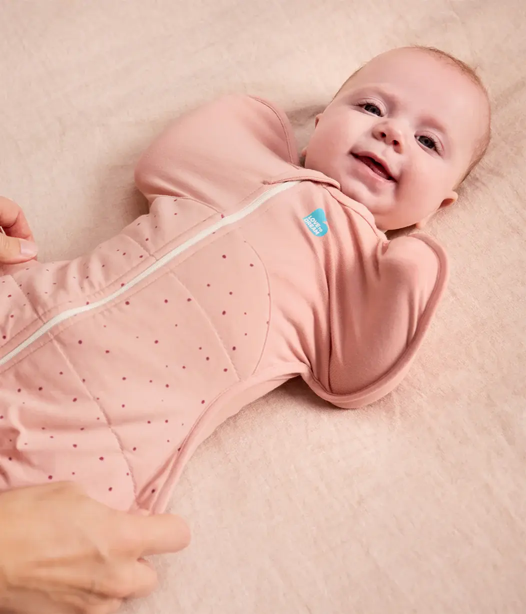 Love To Dream Love To Dream Swaddle UP™ 2.5 TOG Quilted Stretch Cotton Rose Pebbles