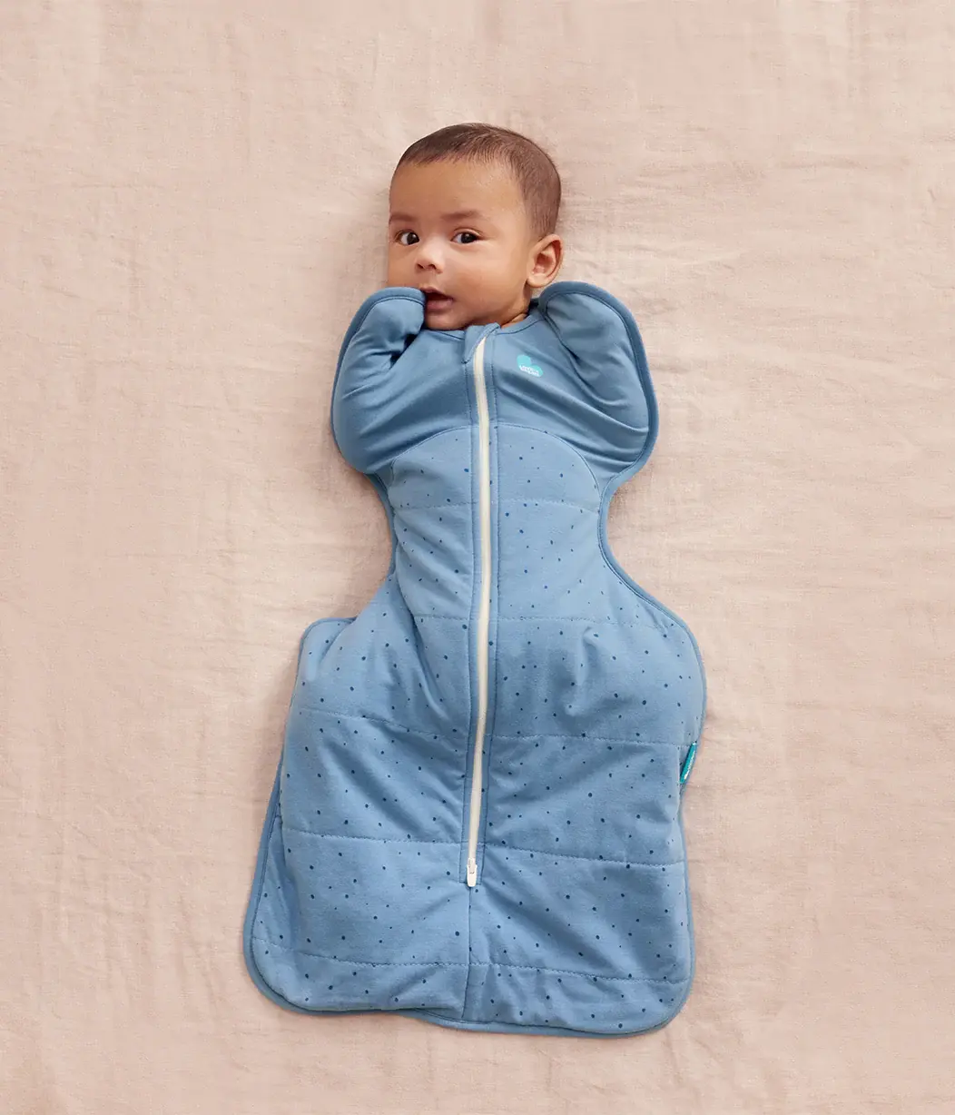Love To Dream Love To Dream Swaddle UP™ 2.5 TOG Quilted Stretch Cotton Storm Blue Pebbles