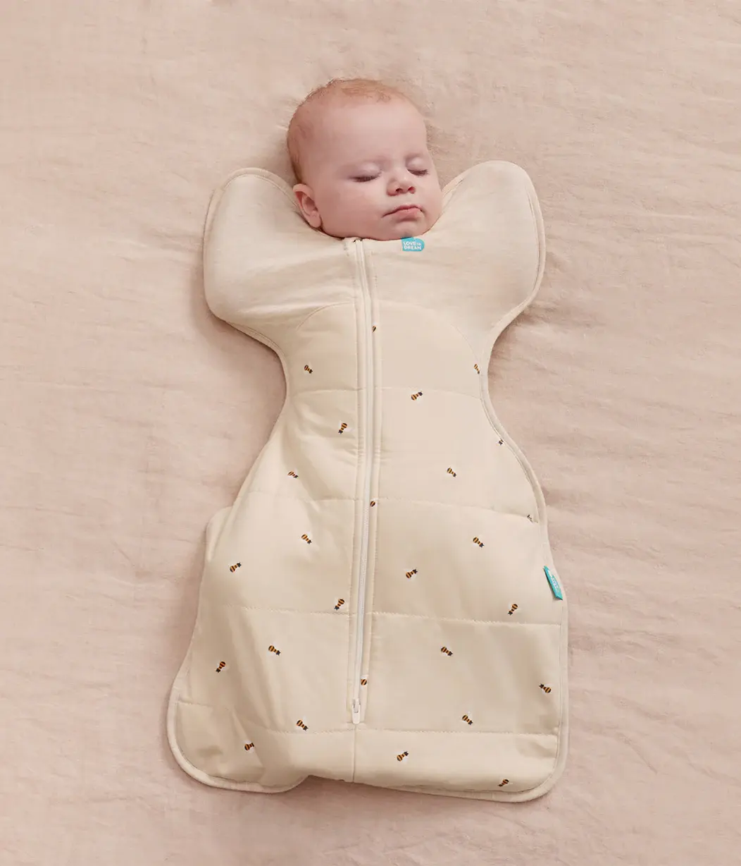 Love To Dream Love To Dream Swaddle UP™ 2.5 TOG Quilted Stretch Cotton Oatmeal Bees