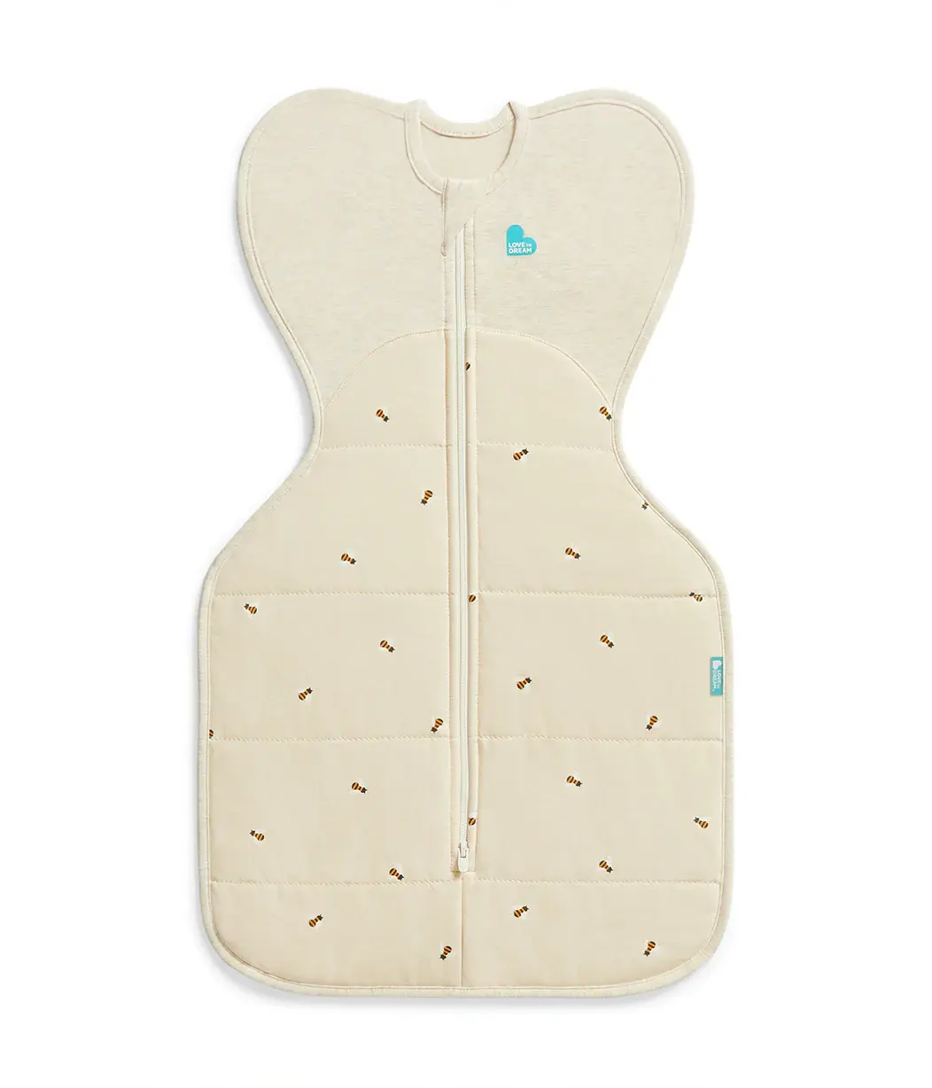 Love To Dream Love To Dream Swaddle UP™ 2.5 TOG Quilted Stretch Cotton Oatmeal Bees