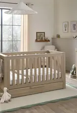 Mamas and Papas Mamas & Papas Franklin Cotbed Set With Essential Spring Cotbed Mattress (5 Pieces) - Light oak