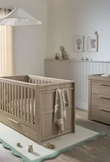 Mamas and Papas Mamas & Papas Franklin Cotbed Set With Essential Spring Cotbed Mattress (5 Pieces) - Light oak