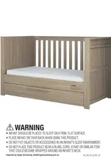 Mamas and Papas Mamas & Papas Franklin Cotbed Set With Essential Spring Cotbed Mattress (5 Pieces) - Light oak