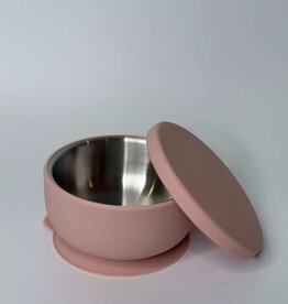 Meadow Lane Collective Meadow Lane Collective Stainless Steel Baby and Toddler+ Suction Bowl - Pink