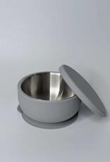 Meadow Lane Collective Meadow Lane Collective Stainless Steel Baby and Toddler+ Suction Bowl - Grey