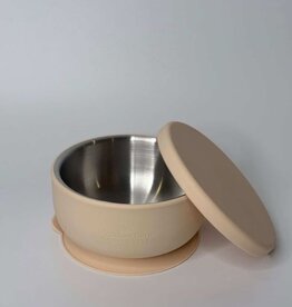 Meadow Lane Collective Meadow Lane Collective Stainless Steel Baby and Toddler+ Suction Bowl - Beige