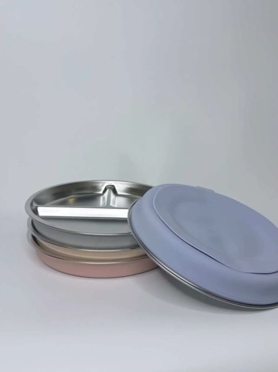 Meadow Lane Collective Meadow Lane Collective Stainless Steel Baby and Toddler+ Divider Suction Plate - Blue