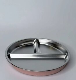 Meadow Lane Collective Meadow Lane Collective Stainless Steel Baby and Toddler+ Divider Suction Plate - Pink