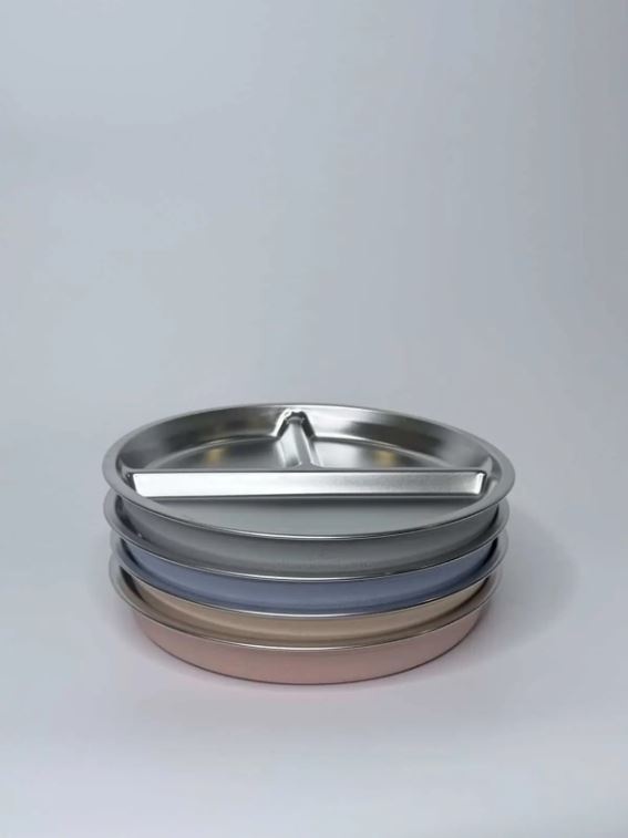 Meadow Lane Collective Meadow Lane Collective Stainless Steel Baby and Toddler+ Divider Suction Plate - Grey